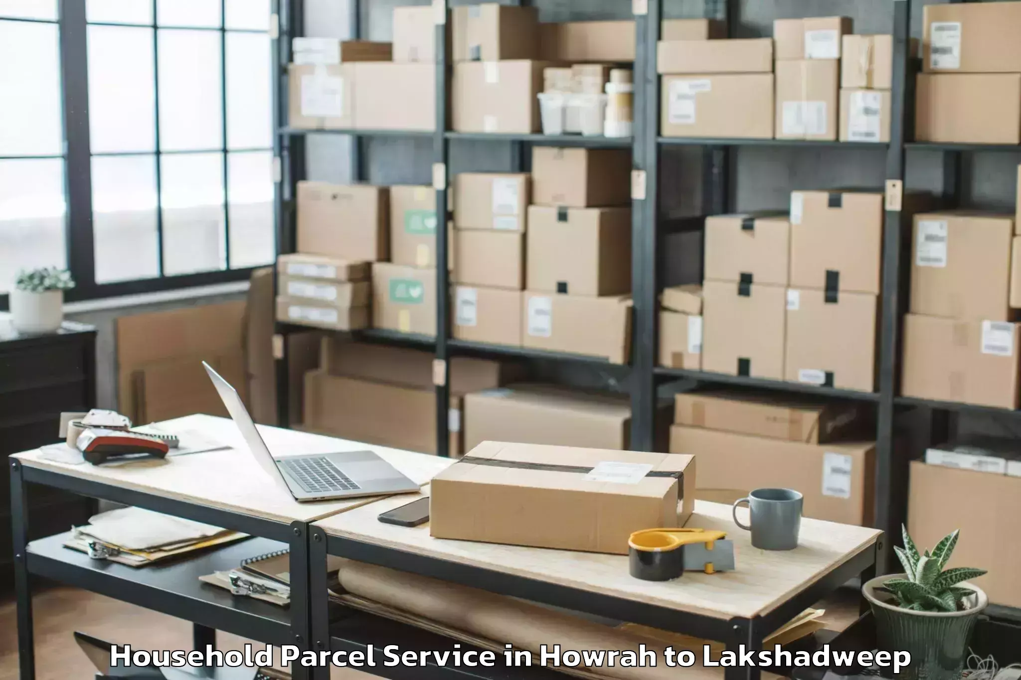 Hassle-Free Howrah to Agatti Household Parcel